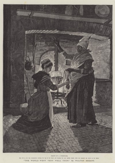 Världen var mycket bra på den tiden, av Walter Besant av Amedee Forestier